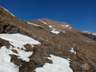 sentiero del Pelvo, si passa bene senza toccare quasi neve e si vede molto meglio che d'estate con erba lunga