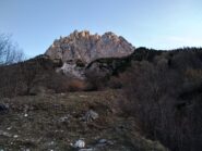 Monte Bersaio visto dal sentiero.