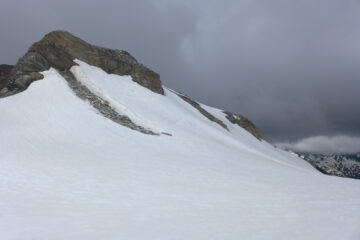 La cima dal Colle dove procediamo con il traverso su neve
