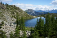 Lago Bianco e sullo sfondo i ghiacciai del Monte Rosa
