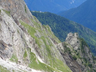 Percorso dal rif. Chiggiato verso Sentiero Alpini Battaglinone Cadore
