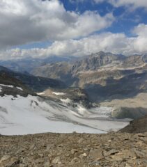 Panoramica sul ghiacciaio de l'Isère visto dalla cima