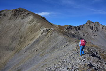 La cresta dopo la Punta di Roburent verso il monte Pierassin
