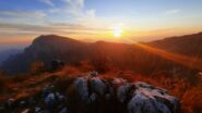 In cima al Nibbio, godendo di uno splendido tramonto