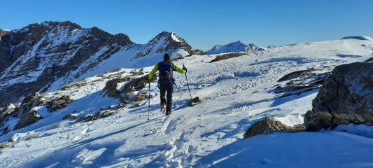 il ritorno agli sci....in direzione della Tete de Vallon Claous