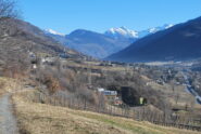 Verso la Chiesa di Diemoz, con Testa di Comagna e bassa Val d’Aosta sullo sfondo