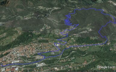 percorso con variante Ovairock con discesa su sentiero Stabio-Ovairo e direttissima su greto torrente Tesso
