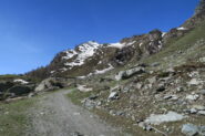 ancora tutto ben coperto fino a 100 metri sopra l'Alpe Orfeuille