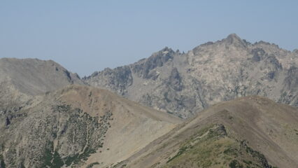 Monte Rotondo, si vede il dito di roccia al colle