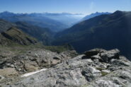 panorama verso Aosta salendo verso il ghiacciaio dello Chateau Blanc