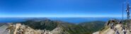 panorama in vetta: costa dell'Elba, Montecristo, Pianosa e Corsica