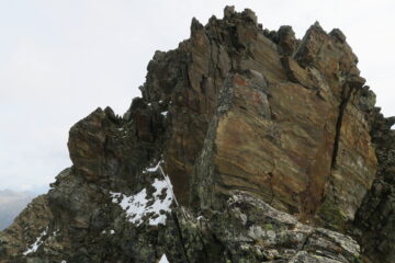 tratto alpinistico per scendere al colle tra il Mont d'Arsy ed il Fallere