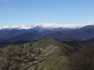 Panorama dalla vetta verso le Alpi Liguri