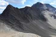 Il colletto 2842 m, la vera Aig. des Angroniettes e il Gran Golliat
