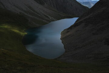 Lago Licony dal colle, oggi in versione dark