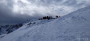 La Cima gemella con gli scialpinisti 