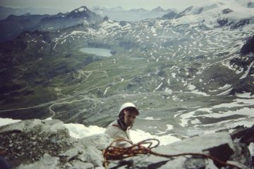Domenico in uno dei passaggi piu' difficili  sulla cresta del leone