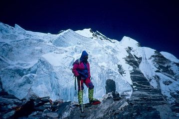 Al termine del ghiacciaio ed inizio del sentiero di discesa