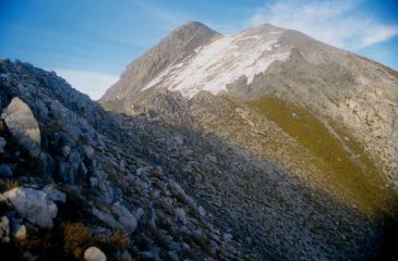 la parte alta della cresta Ovest del Cassorso (28-9-1996)