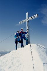 Gianni e Stelvio in vetta al Similaun (21-6-1998)