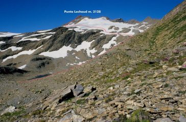 Punta Lechaud e via di salita (26-7-1998)