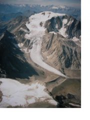 La lingua glaciale del Velan dalla Spalla Isler