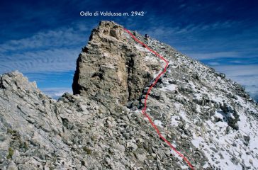 ultimo tratto del percorso dalla Forcella La Porta (6-9-1998)