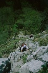 ultimo tratto della ferrata, prima del canale finale (2-5-1999)