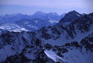 panorama dalla cima : le Alpi Marittime (6-2-2000)