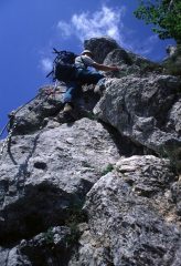 Stelvio sale lungo la via ferrata Salvatori (15-5-2000)