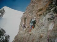 Sul Traverso attrezzato della via normale..