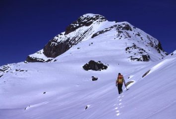 salendo dal Colle di Pinter verso la Testa Grigia (8-10-2000)