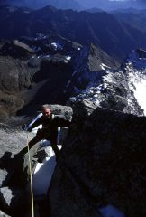 Alberto sale lungo la cresta Sud (14-10-2001)