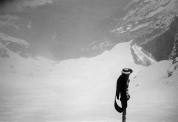 La Becca di Ceres durante la discesa