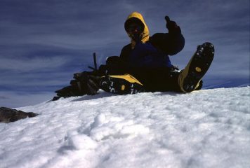 Stelvio in vetta alla Testa di Malacosta (28-4-2002)