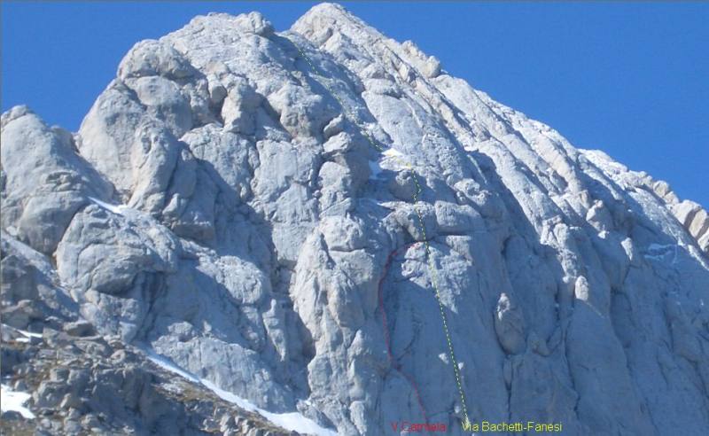Via Bachetti-Fanesi con la variante d'attacco Carmela