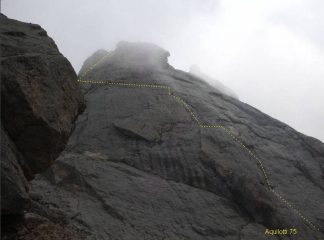 Aquilotti 75 alla parete Sud-Ovest della 2° spalla