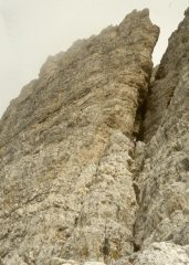 la fessura camino a metà salita