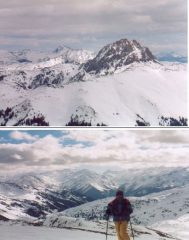 Panorama dalla vetta:in alto il Grosser Rettenstein;in basso il gruppo del Venediger