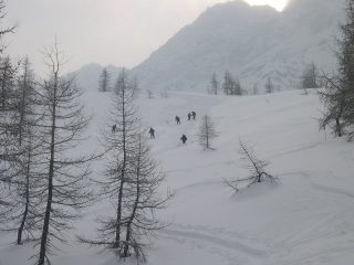 scendendo dal col Serena