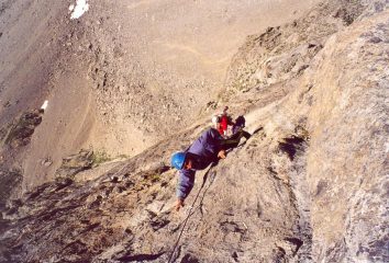 La stupenda roccia dei tiri mediani