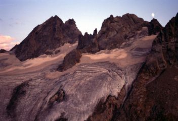 tramonto verso le Cime di Musella (8-8-2003)