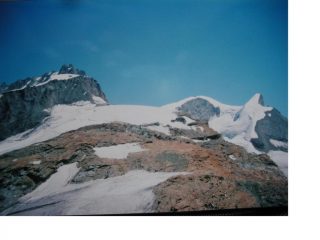 Rimpfisch, Stralhorn e Adlerhorn visti ritornando alla base.