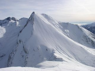 il magnifico pendio della François Pelouse dalla cima del Pintas