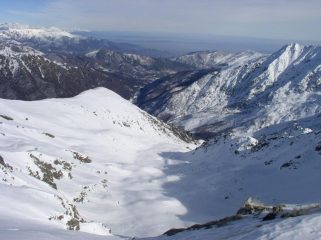dalla cima il Vallone d'Orsiera