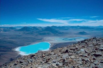 Le lagune Verde e Blanca dalla vetta
