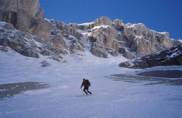 discesa nella parte alta della Combe de Mai