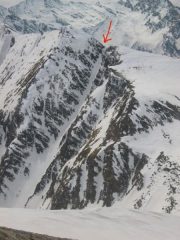 La bella linea del canale percorso in discesa