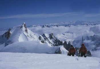 Tra la brenva e la cime (poco prima delle discesa)