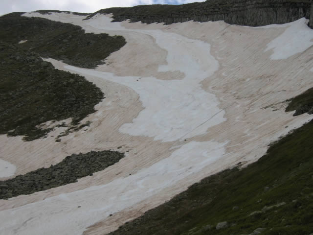 la parte alta della discesa delle Fontanaccie